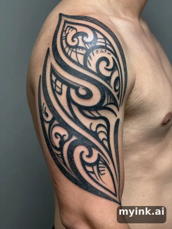 Tribal Polynesian Tattoo Design reference image