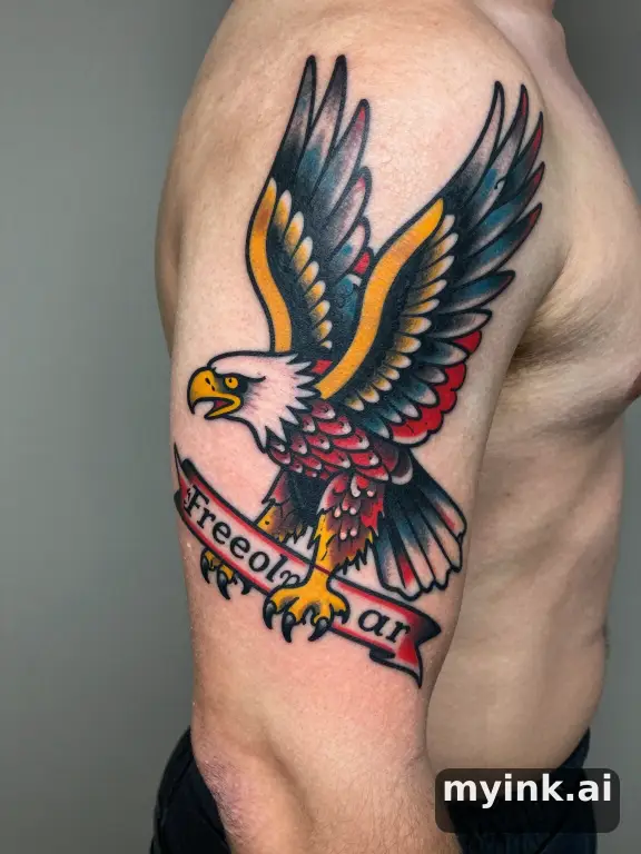 Traditional Eagle Tattoo Design reference image