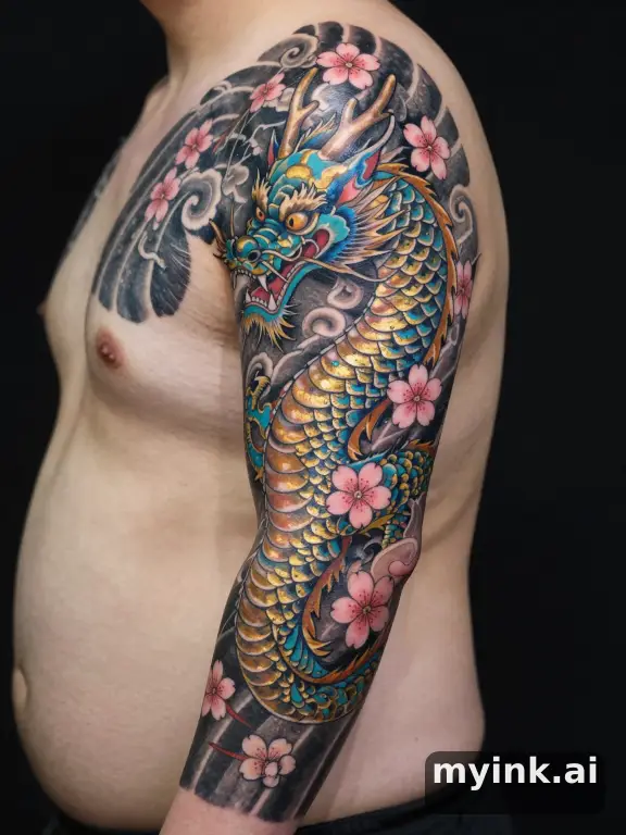 Japanese Dragon Tattoo Design reference image