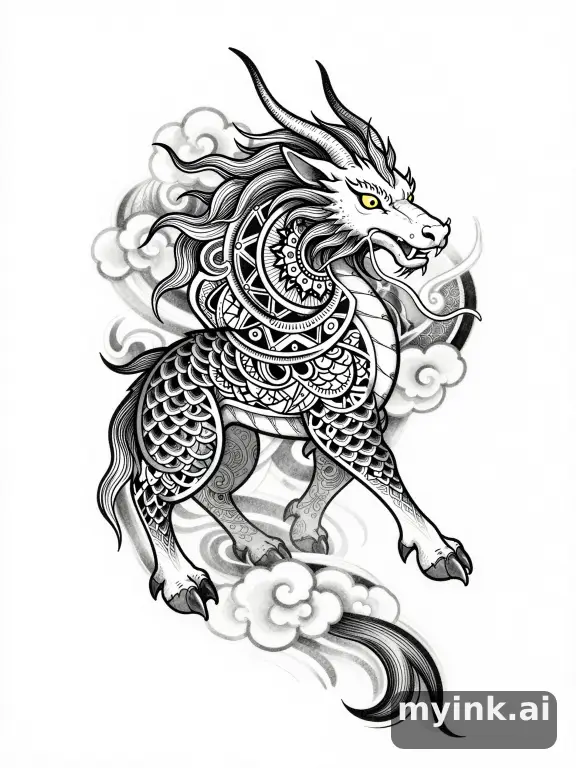 Japanese Mandala Tattoo Design reference image