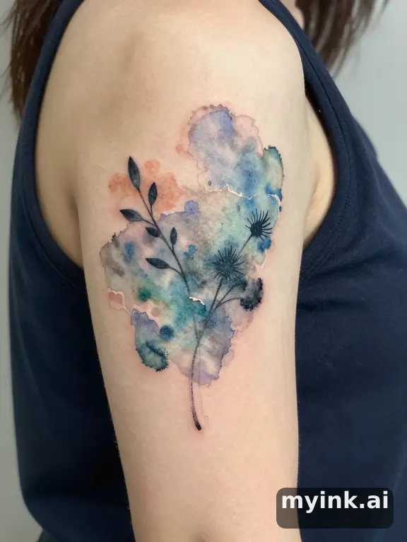 Watercolor Tattoo Design reference image