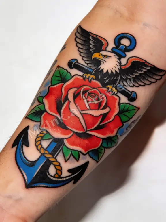 In traditional American tattoo style — Traditional Tattoo Design reference image