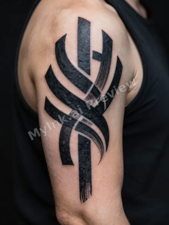 In blackwork tattoo style — Blackwork Tattoo Design reference image