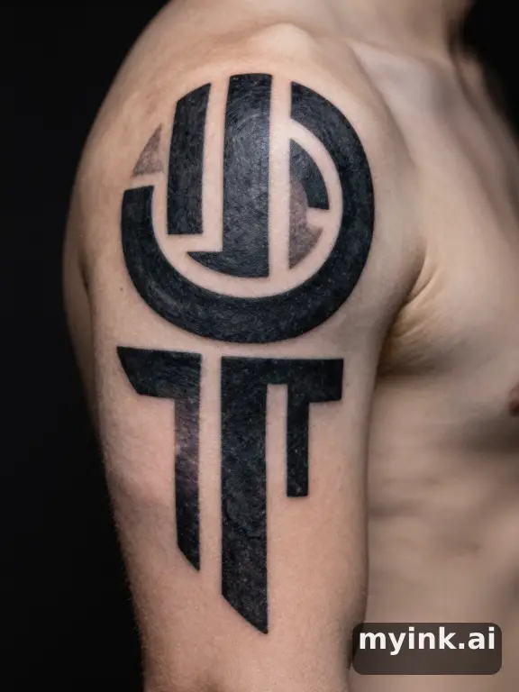 In blackwork tattoo style — Blackwork Tattoo Design reference image