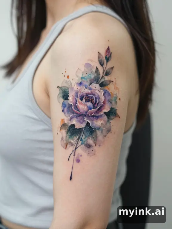 In watercolor tattoo style — Watercolor Tattoo Design reference image