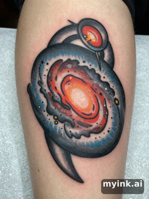 Galaxy spiral — Traditional Tattoo Design reference image