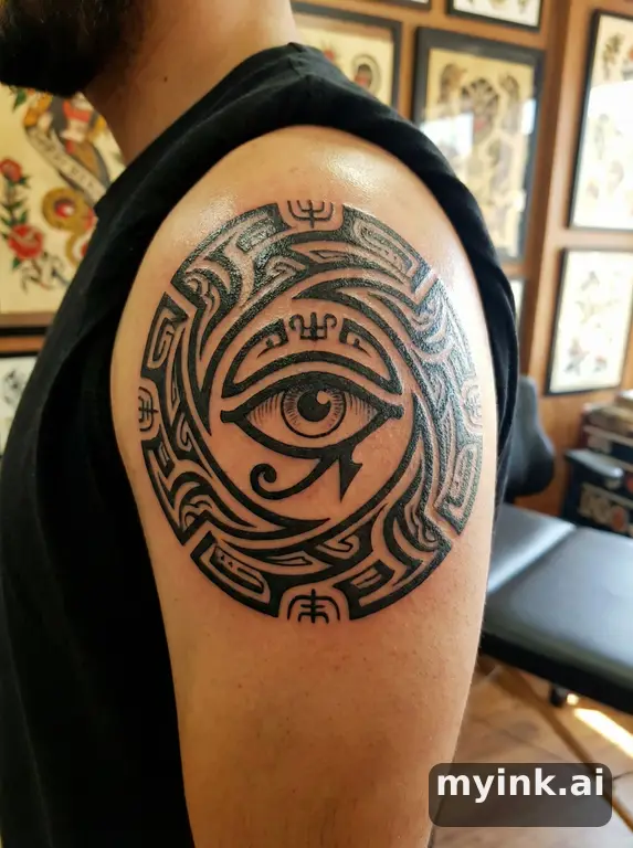 Evil eye — Tribal Tattoo Design reference image