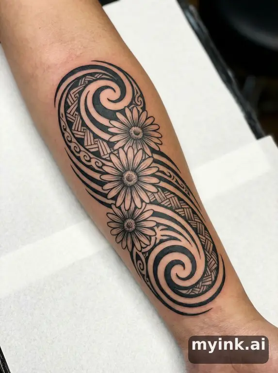 Daisy chain — Tribal Tattoo Design reference image