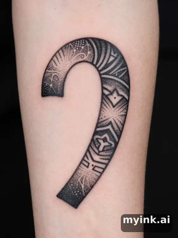 Semicolon symbol — Dotwork Tattoo Design reference image