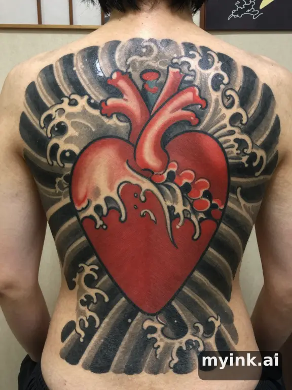 Heart — Japanese Tattoo Design reference image