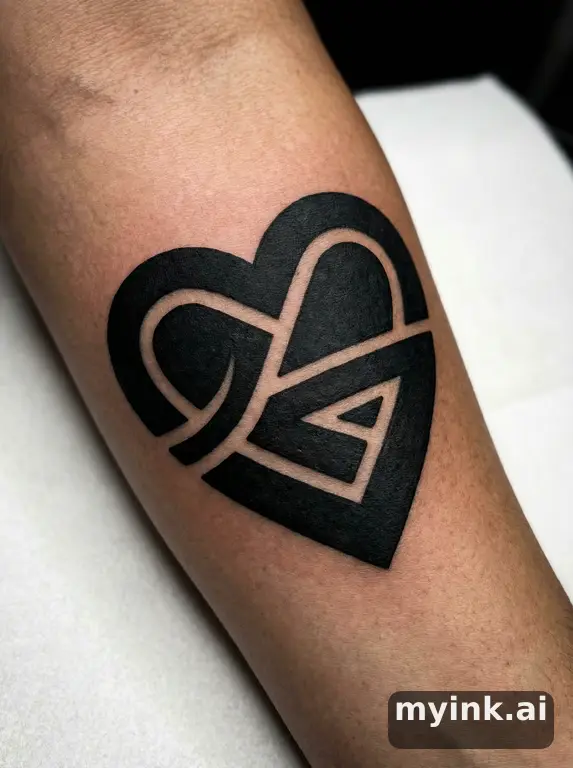 Heart — Blackwork Tattoo Design reference image