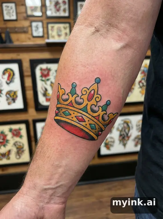 Crown — Traditional Tattoo Design reference image