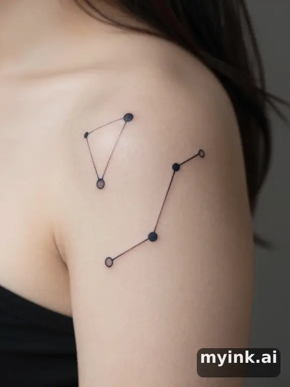 Constellation pattern — Minimalist Tattoo Design reference image