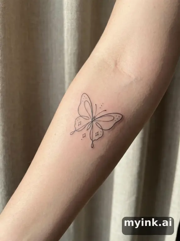 Butterfly — Minimalist Tattoo Design reference image