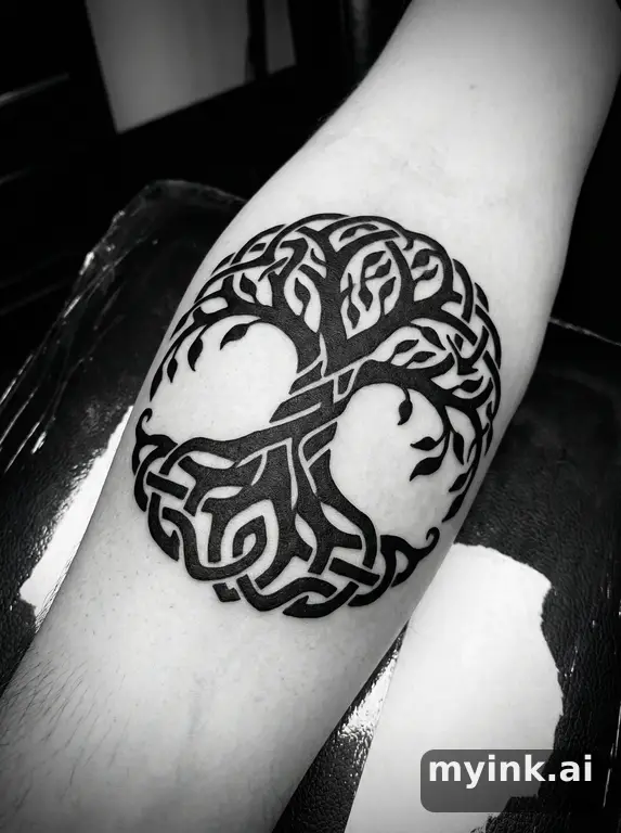 Tree of life — Blackwork Tattoo Design reference image
