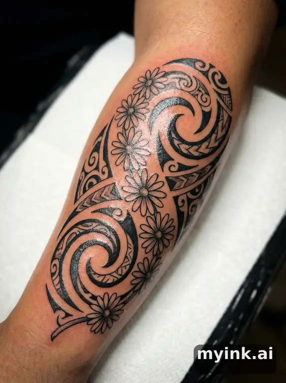 Daisy chain — Tribal Tattoo Design reference image