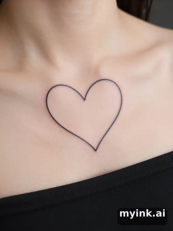 Heart — Minimalist Tattoo Design reference image