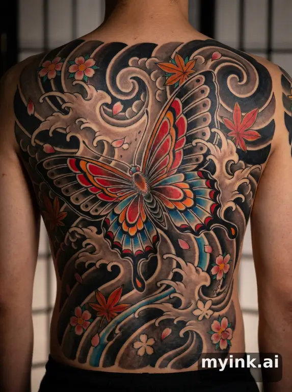 Butterfly — Japanese Tattoo Design reference image