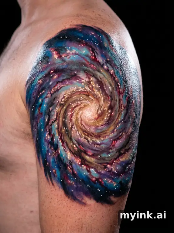 Galaxy spiral — Realistic Tattoo Design reference image
