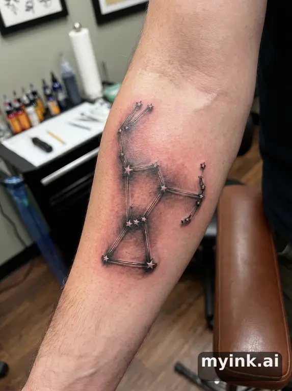 Constellation pattern — Realistic Tattoo Design reference image