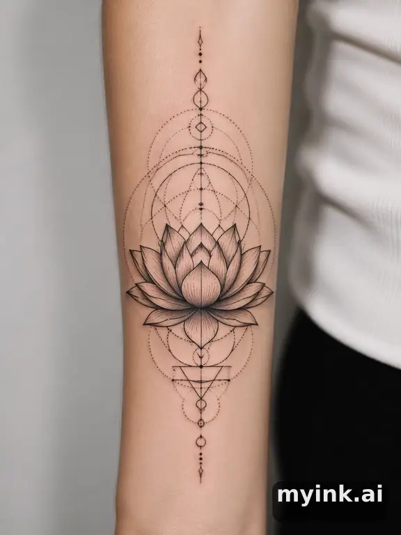 Lotus flower — Geometric Tattoo Design reference image