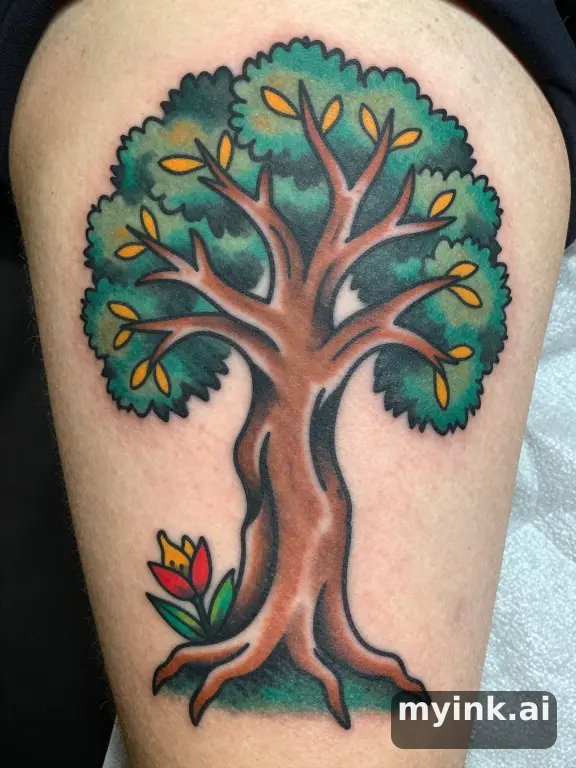 Tree of life — Traditional Tattoo Design reference image