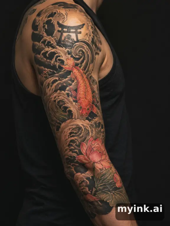 Meaningful vow tattoo concept with subtle symbols and aging-safe spacing — Japanese Tattoo Design reference image