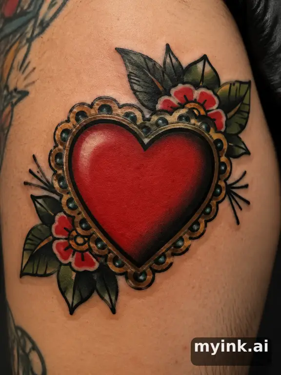 Heart — Traditional Tattoo Design reference image