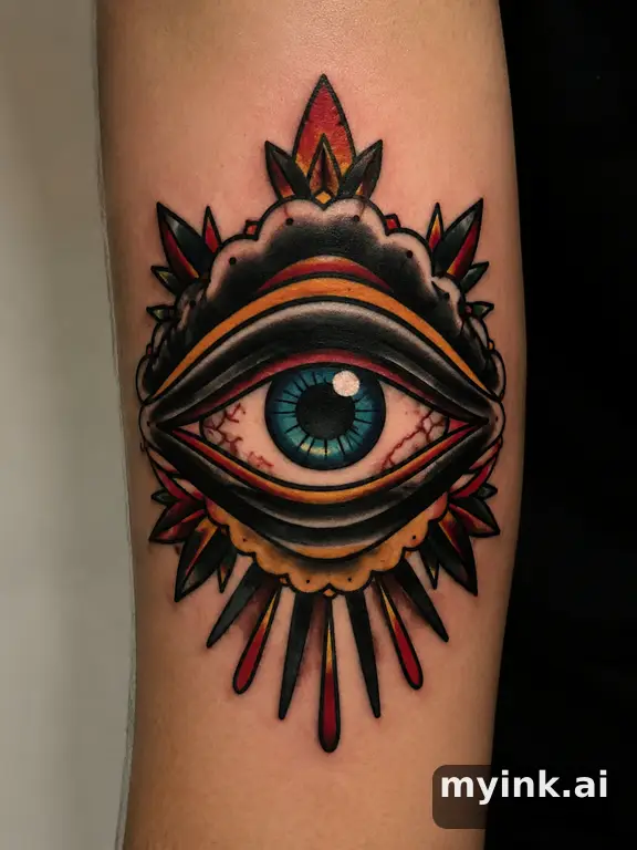Evil eye — Traditional Tattoo Design reference image