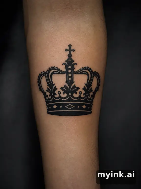 Crown — Blackwork Tattoo Design reference image