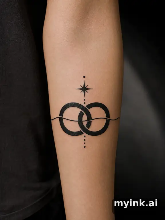 Meaningful vow tattoo concept with subtle symbols and aging-safe spacing — Blackwork Tattoo Design reference image