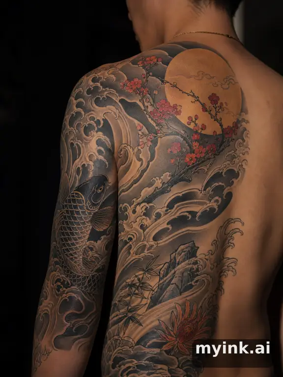 Meaningful vow tattoo concept with subtle symbols and aging-safe spacing — Japanese Tattoo Design reference image