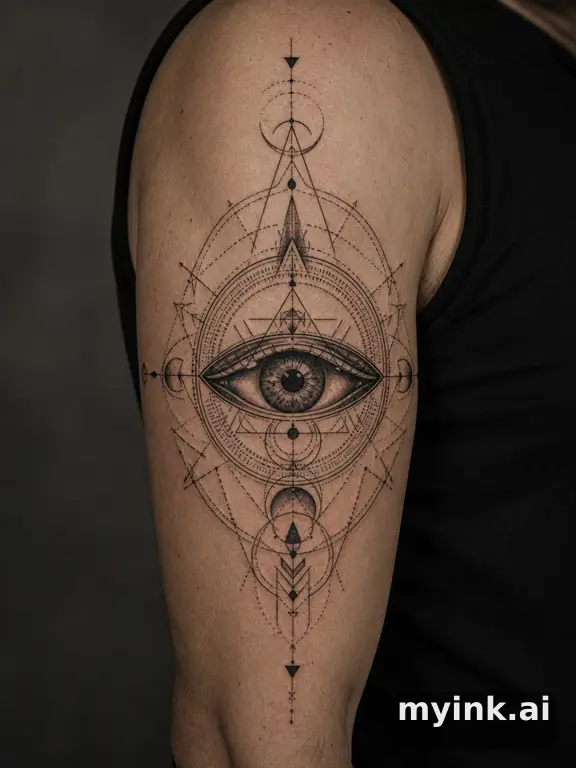 Evil eye β Geometric Tattoo Design reference image