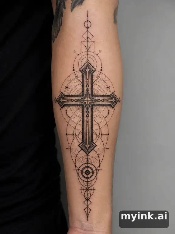 Cross β Geometric Tattoo Design reference image