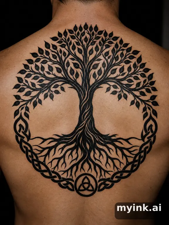 Tree of life — Blackwork Tattoo Design reference image