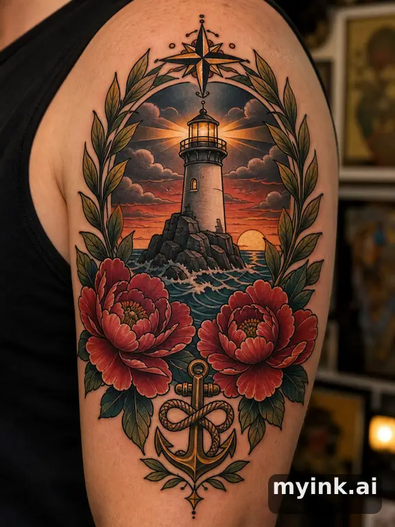 Meaningful vow tattoo concept with subtle symbols and aging-safe spacing — Neotraditional Tattoo Design reference image
