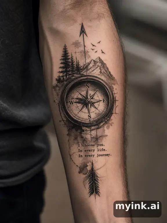 Meaningful vow tattoo concept with subtle symbols and aging-safe spacing — Realistic Tattoo Design reference image