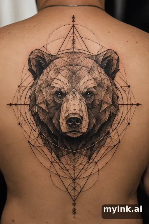 Bear — Geometric Tattoo Design reference image