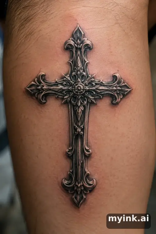 Cross — Realistic Tattoo Design reference image