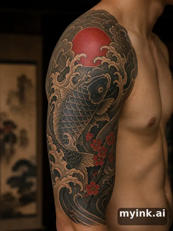 Meaningful vow tattoo concept with subtle symbols and aging-safe spacing — Japanese Tattoo Design reference image