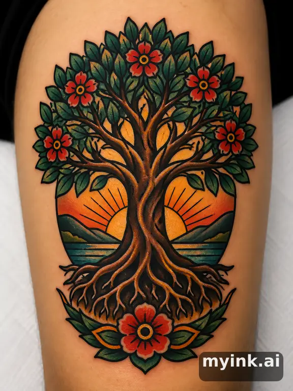 Tree of life — Traditional Tattoo Design reference image