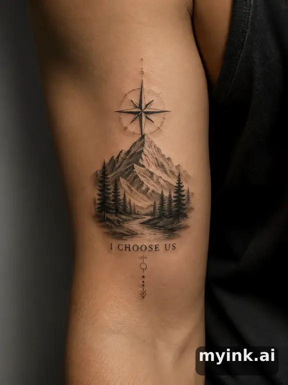 Meaningful vow tattoo concept with subtle symbols and aging-safe spacing — Realistic Tattoo Design reference image
