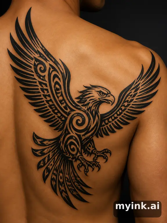 Soaring eagle — Tribal Tattoo Design reference image