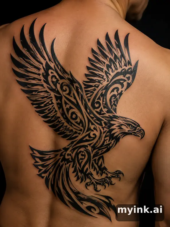 Soaring eagle — Tribal Tattoo Design reference image