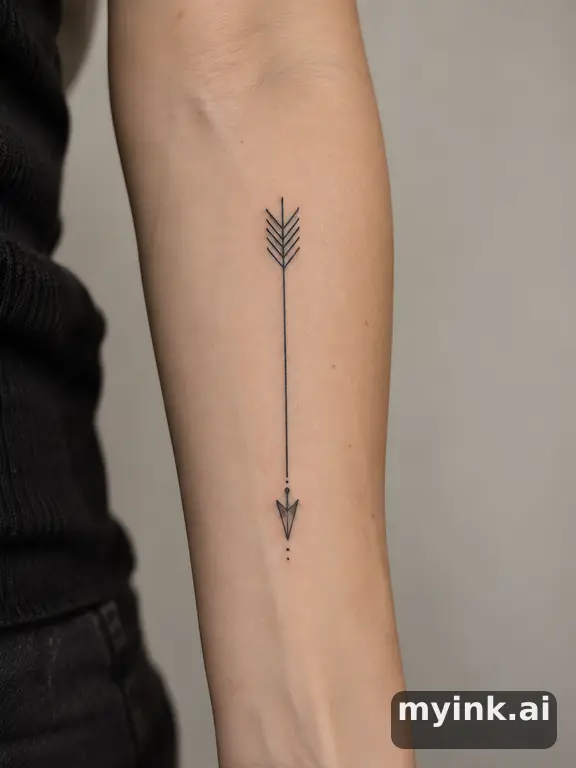 Arrow — Minimalist Tattoo Design reference image