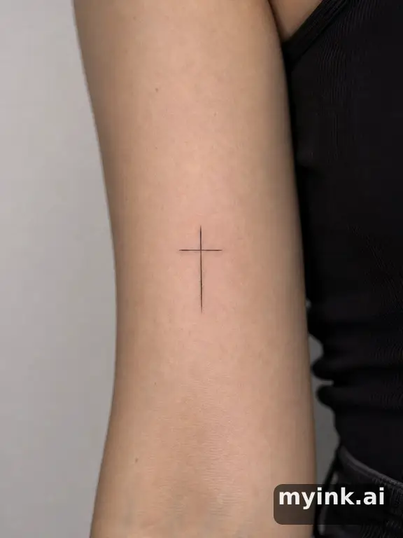 Cross — Minimalist Tattoo Design reference image