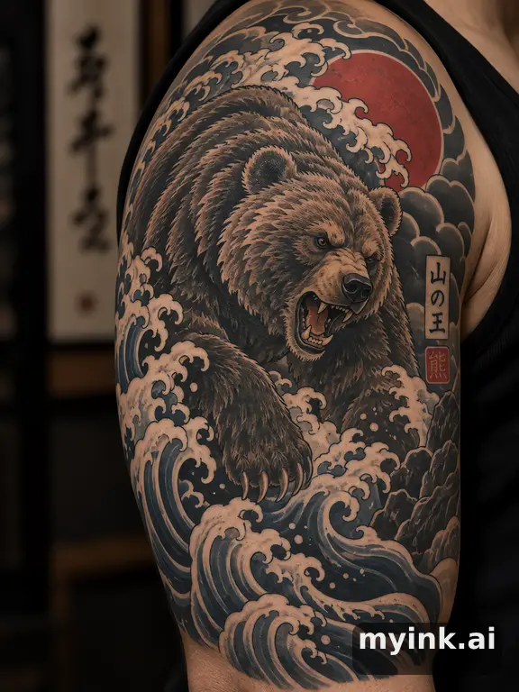 Bear — Japanese Tattoo Design reference image