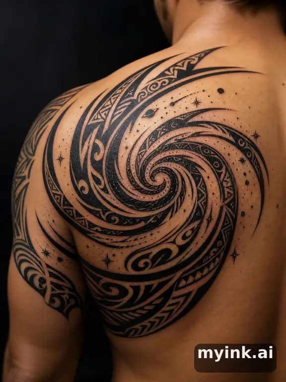 Galaxy spiral β Tribal Tattoo Design reference image