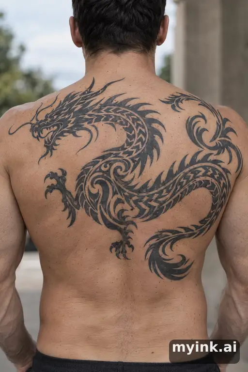 Dragon β Tribal Masculine Tattoo reference image