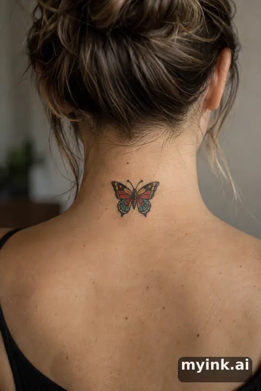 Small butterfly — Traditional Small Tattoo reference image